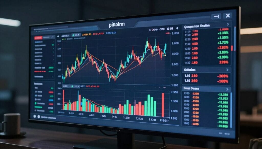 A high-tech digital dashboard displaying a 3D visualization of an NFT investment portfolio, featuring glowing charts, holographic price tickers, and a clean user interface on a glass screen, cinematic lighting, ultra-realistic, 8k resolution.